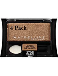 Maybelline New York Expert Wear Eyeshadow Singles, Modern Metallics 270s Golden Halo, 0.09 Ounce, Pack of 4