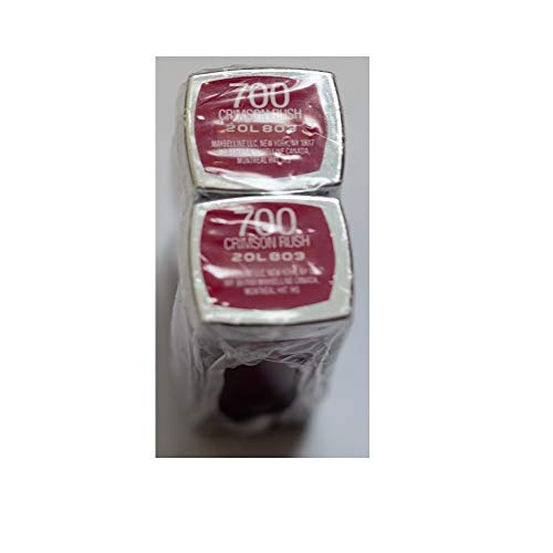 Pack of 2 Maybelline New York Color Sensational Lipstick, 700 - Crimson Rush