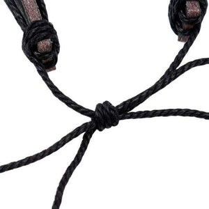 Aeoss Leather bee Bracelet -Fully Adjustable Sizes. White Bee Beautiful Leather Jewelry 2 pcs