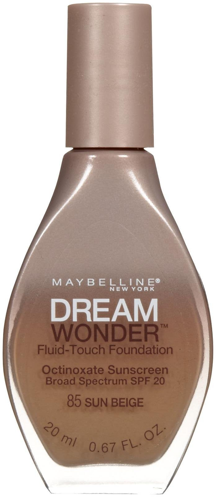 Maybelline New York Dream Wonder Fluid-Touch Foundation, Sun Beige, 0.67 Flui...