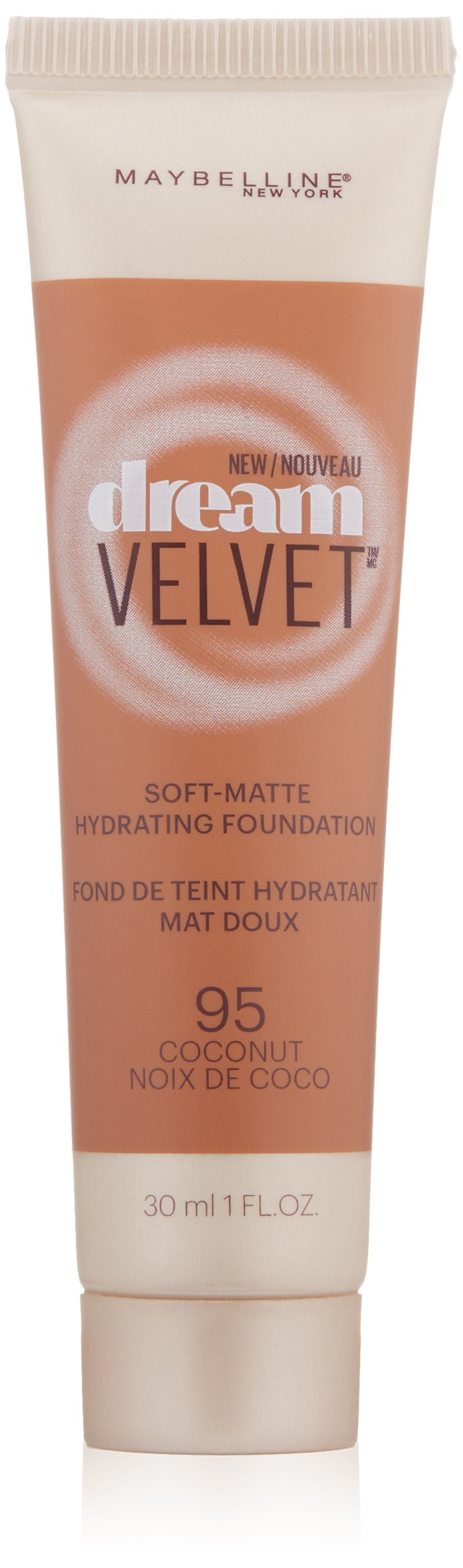 Maybelline New York Dream Velvet Soft-Matte Hydrating Foundation, Cocoa Coconut, 1 fl. oz.