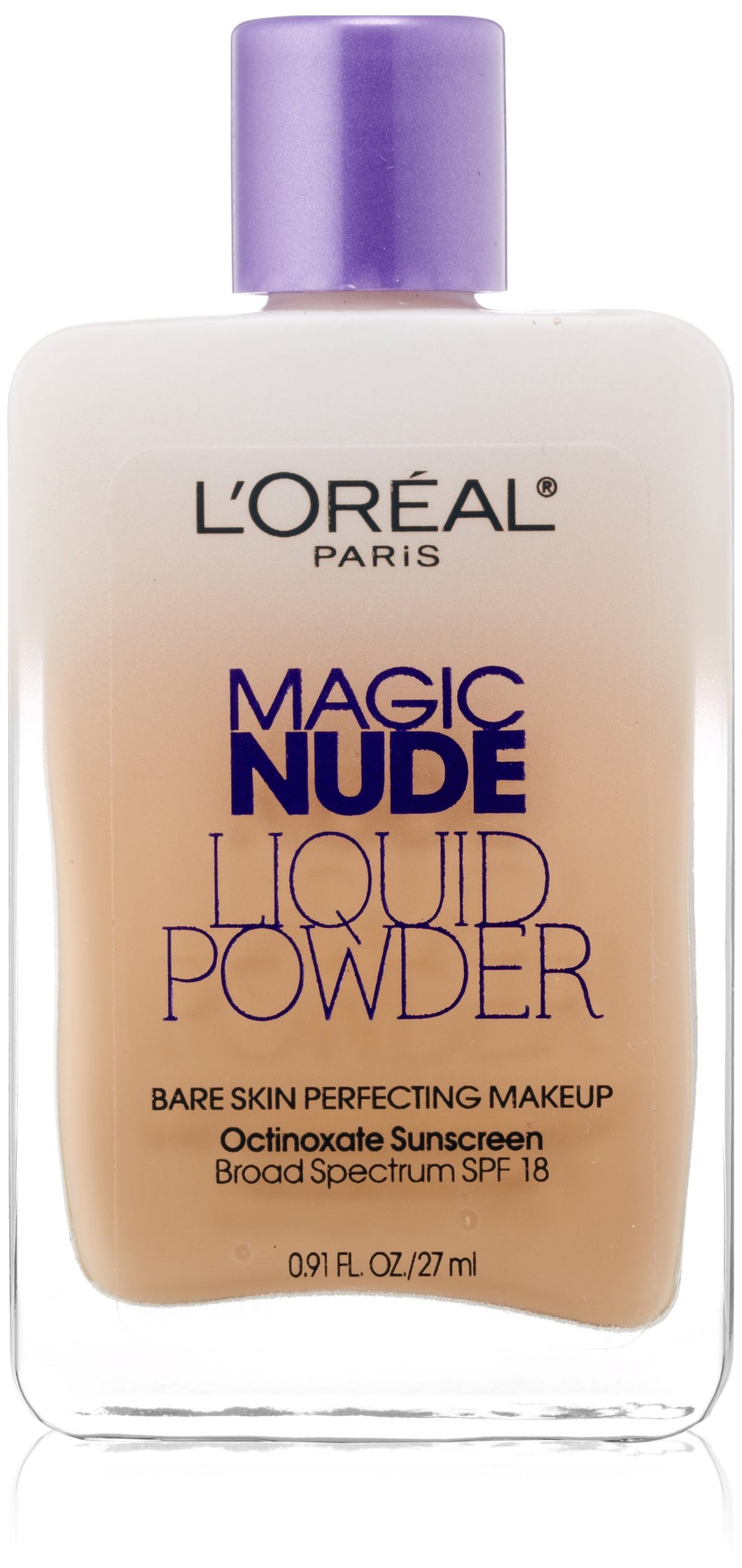 L'Oreal Paris Magic Nude Liquid Powder Bare Skin Perfecting Makeup SPF 18, Classic Ivory, 0.91 Ounces