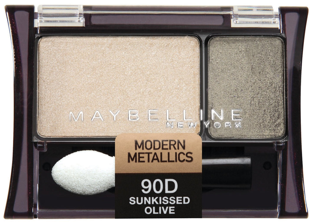 Maybelline New York Expert Wear Eyeshadow Duos, Sunkissed Olive 90d, 0.08 Ounce
