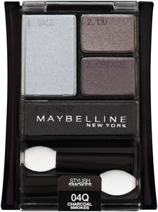 Maybelline New York Expert Wear Eyeshadow Quads, Stylish Smokes, 04q Charcoal Smokes, 0.17 Ounce