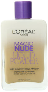 L'Oreal Paris Magic Nude Liquid Powder Bare Skin Perfecting Makeup SPF 18, Nu...