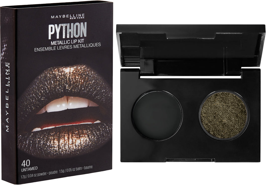 Maybelline New York Lip Studio Python Metallic Lip Makeup Kit, Untamed, 0.09 oz.